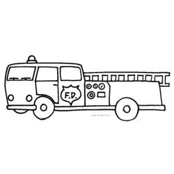 Dibujo para colorear: Firetruck (Transporte) #135820 - Dibujos para Colorear e Imprimir Gratis