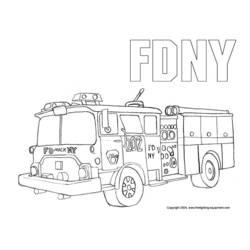 Dibujo para colorear: Firetruck (Transporte) #135825 - Dibujos para Colorear e Imprimir Gratis