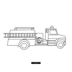 Dibujo para colorear: Firetruck (Transporte) #135832 - Dibujos para Colorear e Imprimir Gratis