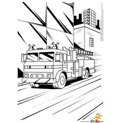 Dibujo para colorear: Firetruck (Transporte) #135851 - Dibujos para Colorear e Imprimir Gratis