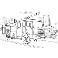 Dibujo para colorear: Firetruck (Transporte) #135854 - Dibujos para colorear