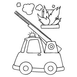Dibujo para colorear: Firetruck (Transporte) #135875 - Dibujos para Colorear e Imprimir Gratis