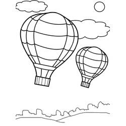 Dibujo Globo Aerostático (Transporte) #180242 para imprimir y colorear