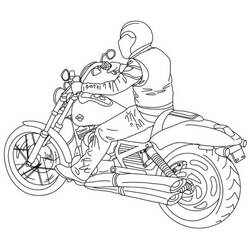 Dibujo para colorear: Harley-Davidson (Transporte) #210555 - Dibujos para Colorear e Imprimir Gratis