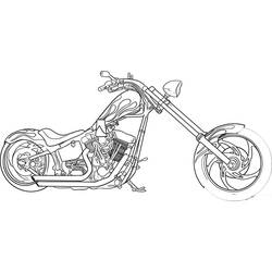 Dibujo para colorear: Harley-Davidson (Transporte) #210563 - Dibujos para Colorear e Imprimir Gratis