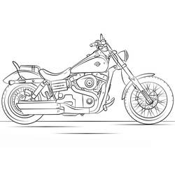 Dibujo para colorear: Harley-Davidson (Transporte) #210569 - Dibujos para Colorear e Imprimir Gratis