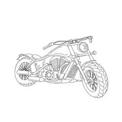 Dibujo para colorear: Harley-Davidson (Transporte) #210571 - Dibujos para Colorear e Imprimir Gratis