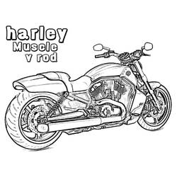 Dibujo para colorear: Harley-Davidson (Transporte) #210574 - Dibujos para Colorear e Imprimir Gratis