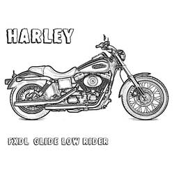 Dibujo para colorear: Harley-Davidson (Transporte) #210577 - Dibujos para Colorear e Imprimir Gratis