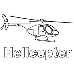 Dibujo para colorear: Helicopter (Transporte) #136028 - Dibujos para colorear