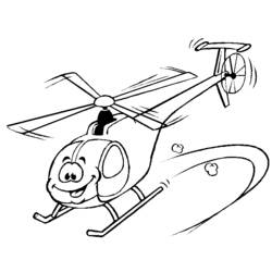 Dibujo para colorear: Helicopter (Transporte) #136032 - Dibujos para Colorear e Imprimir Gratis
