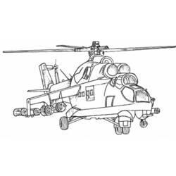 Dibujo para colorear: Helicopter (Transporte) #136037 - Dibujos para colorear