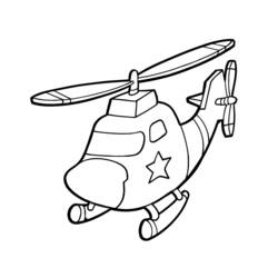 Dibujo para colorear: Helicopter (Transporte) #136063 - Dibujos para colorear