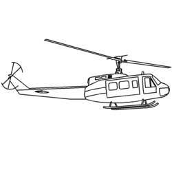 Dibujo para colorear: Helicopter (Transporte) #136064 - Dibujos para colorear
