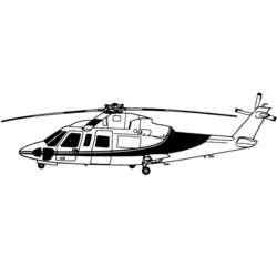 Dibujo para colorear: Helicopter (Transporte) #136065 - Dibujos para colorear