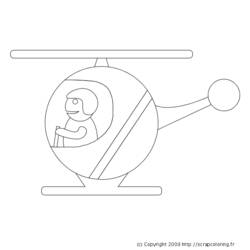 Dibujo para colorear: Helicopter (Transporte) #136097 - Dibujos para Colorear e Imprimir Gratis