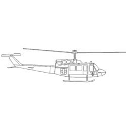 Dibujo para colorear: Helicopter (Transporte) #136143 - Dibujos para colorear