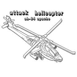 Dibujo para colorear: Helicopter (Transporte) #136180 - Dibujos para colorear