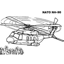 Dibujo para colorear: Helicopter (Transporte) #136225 - Dibujos para colorear