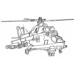 Dibujo para colorear: Helicóptero (Transporte) #136037 - Dibujos para Colorear e Imprimir Gratis
