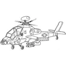 Dibujo para colorear: Helicóptero (Transporte) #136040 - Dibujos para Colorear e Imprimir Gratis