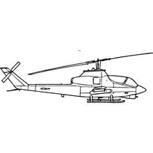 Dibujo para colorear: Helicóptero (Transporte) #136212 - Dibujos para Colorear e Imprimir Gratis
