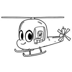 Dibujo Helicóptero (Transporte) #174159 para imprimir y colorear