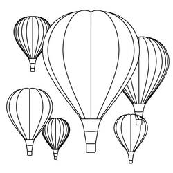 Dibujo para colorear: Hot air balloon (Transporte) #134583 - Dibujos para Colorear e Imprimir Gratis