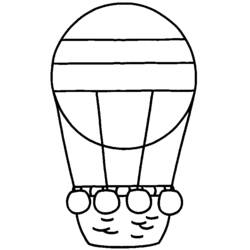Dibujo para colorear: Hot air balloon (Transporte) #134585 - Dibujos para Colorear e Imprimir Gratis