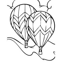 Dibujo para colorear: Hot air balloon (Transporte) #134589 - Dibujos para colorear