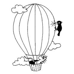 Dibujo para colorear: Hot air balloon (Transporte) #134591 - Dibujos para Colorear e Imprimir Gratis