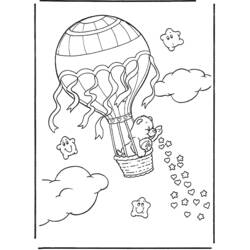 Dibujo para colorear: Hot air balloon (Transporte) #134595 - Dibujos para colorear