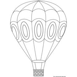 Dibujo para colorear: Hot air balloon (Transporte) #134599 - Dibujos para colorear