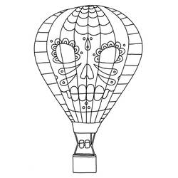 Dibujo para colorear: Hot air balloon (Transporte) #134600 - Dibujos para colorear