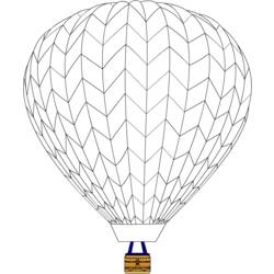 Dibujo para colorear: Hot air balloon (Transporte) #134602 - Dibujos para Colorear e Imprimir Gratis