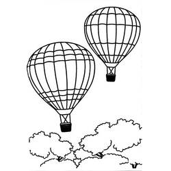 Dibujo para colorear: Hot air balloon (Transporte) #134603 - Dibujos para Colorear e Imprimir Gratis