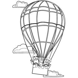 Dibujo para colorear: Hot air balloon (Transporte) #134611 - Dibujos para Colorear e Imprimir Gratis