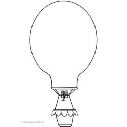 Dibujo para colorear: Hot air balloon (Transporte) #134612 - Dibujos para Colorear e Imprimir Gratis