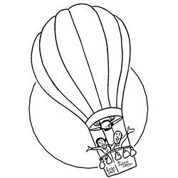 Dibujo para colorear: Hot air balloon (Transporte) #134613 - Dibujos para Colorear e Imprimir Gratis