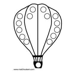 Dibujo para colorear: Hot air balloon (Transporte) #134614 - Dibujos para Colorear e Imprimir Gratis