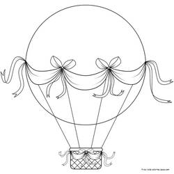 Dibujo para colorear: Hot air balloon (Transporte) #134615 - Dibujos para Colorear e Imprimir Gratis