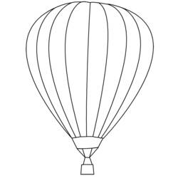 Dibujo para colorear: Hot air balloon (Transporte) #134617 - Dibujos para colorear