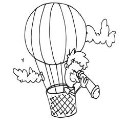 Dibujo para colorear: Hot air balloon (Transporte) #134622 - Dibujos para Colorear e Imprimir Gratis