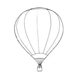 Dibujo para colorear: Hot air balloon (Transporte) #134626 - Dibujos para colorear