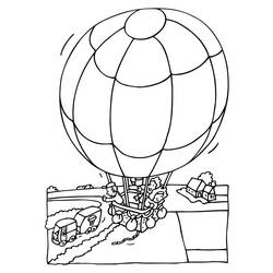 Dibujo para colorear: Hot air balloon (Transporte) #134631 - Dibujos para Colorear e Imprimir Gratis