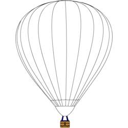 Dibujo para colorear: Hot air balloon (Transporte) #134643 - Dibujos para Colorear e Imprimir Gratis