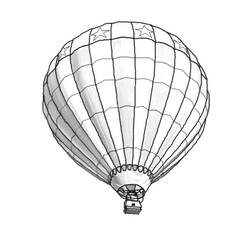 Dibujo para colorear: Hot air balloon (Transporte) #134647 - Dibujos para colorear