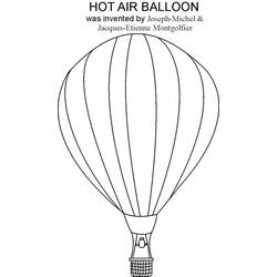 Dibujo para colorear: Hot air balloon (Transporte) #134651 - Dibujos para Colorear e Imprimir Gratis