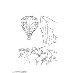 Dibujo para colorear: Hot air balloon (Transporte) #134661 - Dibujos para Colorear e Imprimir Gratis