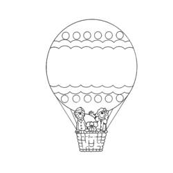 Dibujo para colorear: Hot air balloon (Transporte) #134665 - Dibujos para colorear